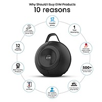 EVM EnLumina Bluetooth Speaker 12W RMS – Bluetooth 5.3 | 12H Playtime | Portable Audio