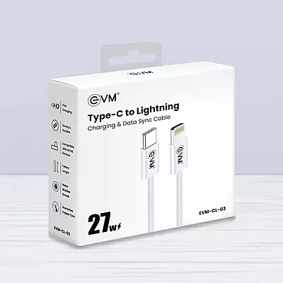 CABLE EVM TYPE-C TO LIGHTNING 27W CL-03