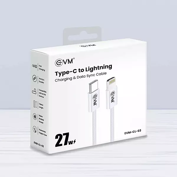 CABLE EVM TYPE-C TO LIGHTNING 27W CL-03
