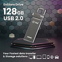 EVM Enstore 128GB USB 2.0 Pen Drive – High Capacity Storage | 10 Years Warranty