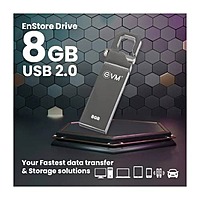EVM Enstore 8GB USB 2.0 Pen Drive – Compact Metal Flash Drive