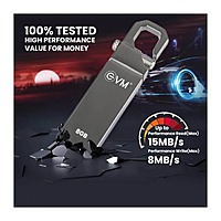 EVM Enstore 8GB USB 2.0 Pen Drive – Compact Metal Flash Drive