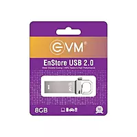 EVM Enstore 8GB USB 2.0 Pen Drive – Compact Metal Flash Drive