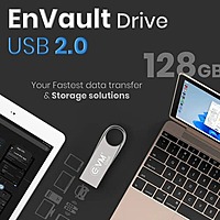 EVM EnVault 128GB USB 2.0 Pen Drive – High Capacity Storage | 10 Years Warranty