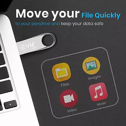 EVM EnVault 128GB USB 2.0 Pen Drive – High Capacity Storage | 10 Years Warranty