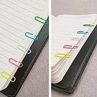 Pack of 100 Assorted Coloured 28mm Paper Clips in Hang Pack