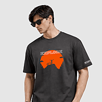 EXPLORE Premium Cotton Round Neck Printed Casual Tee