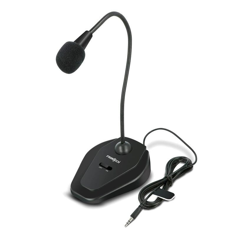 FRONTECH Flexible 3.5mm Jack Microphone for PC Desktop