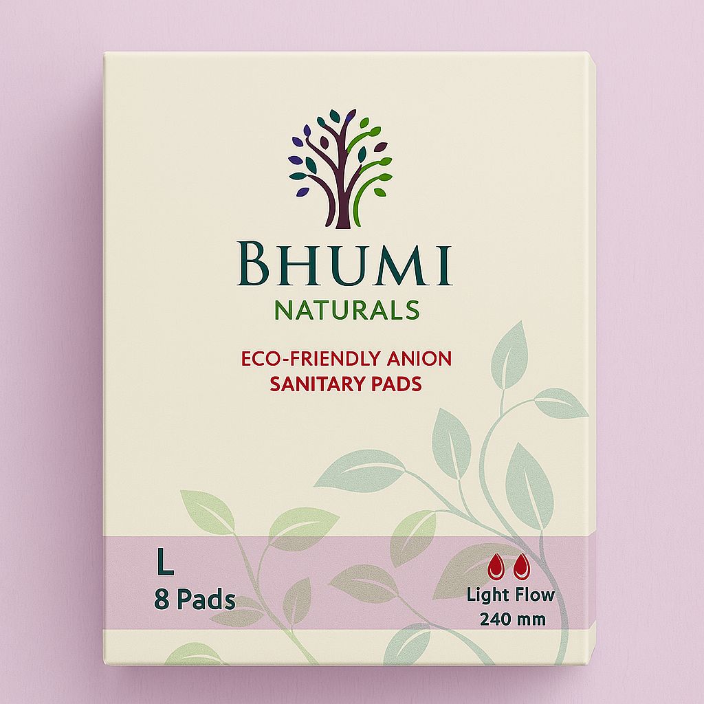 Bhumi Naturals Anion Sanitary Pads - L/ XL/ XXL/ XXXL (8 Pads pack)