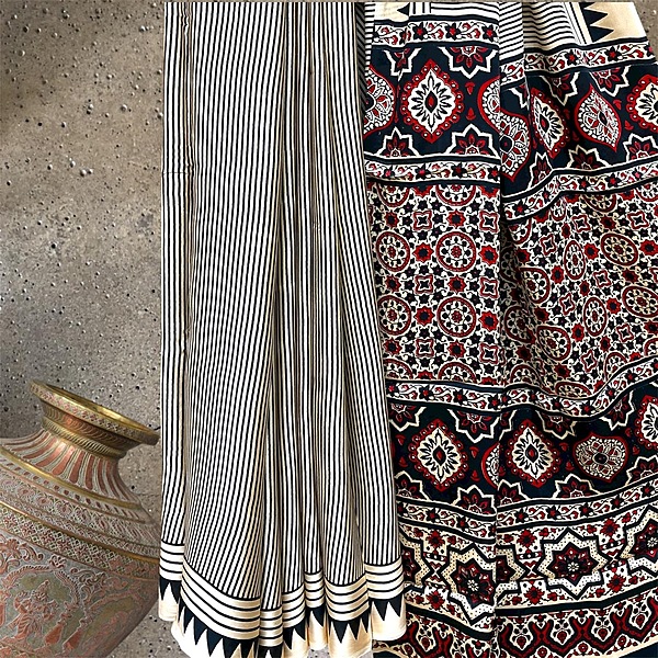 Block Print Modal Silk Saree #8