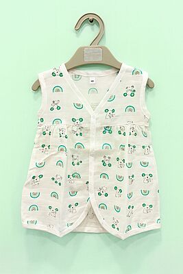 Muslin Front Button Frock – Pack of 2 - Assorted Designs Muslin Front Button Frock – Pack of 2 - Assorted Designs