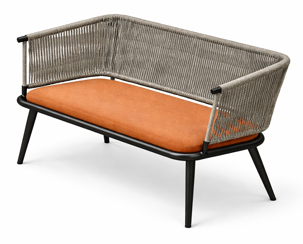 Braced Two Seater Outdoor Bench