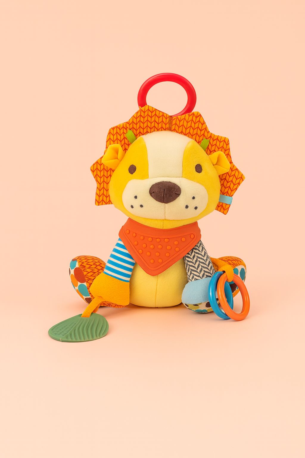 Cozy Lion Multi-Sensory Activity Teething Toy & Rattle Cozy Lion Multi-Sensory Activity Teething Toy & Rattle