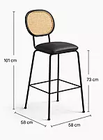Camilla Cane Back Bar Chair