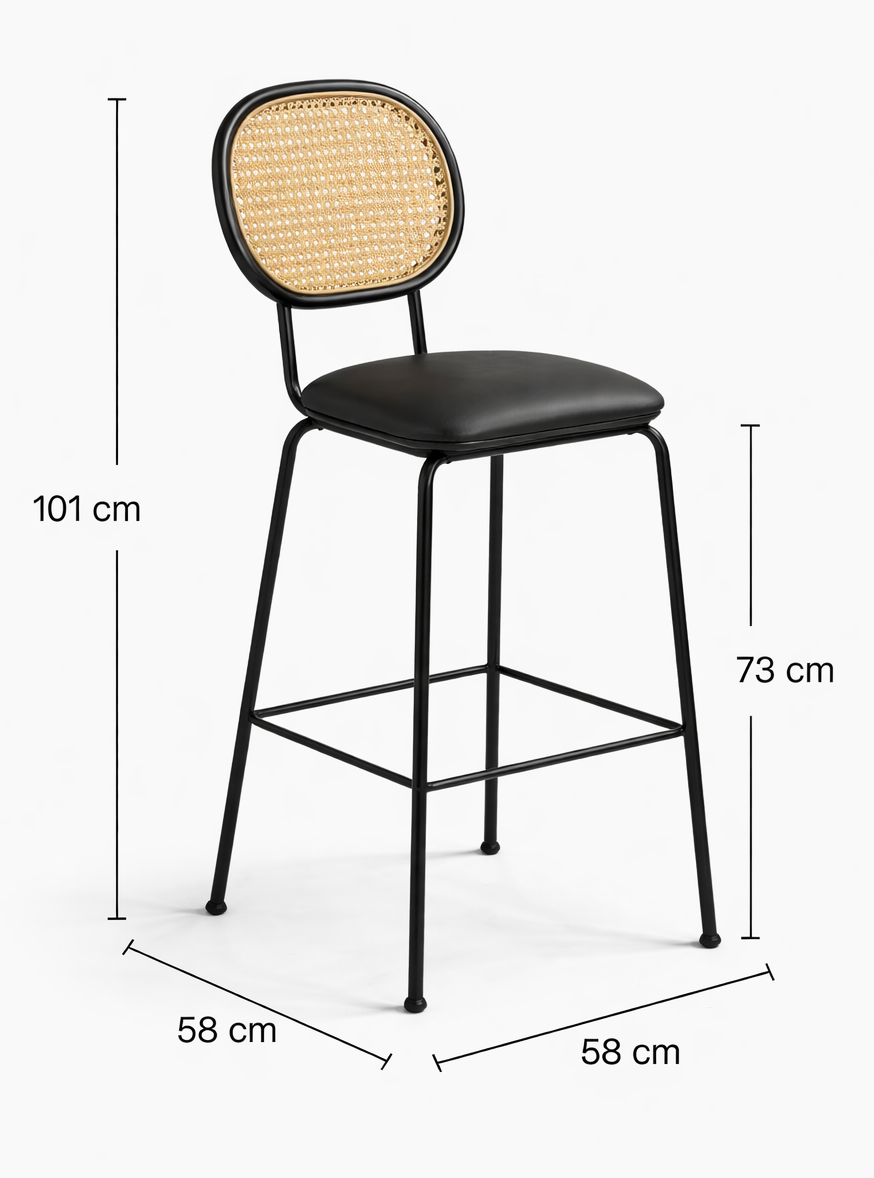 Camilla Cane Back Bar Chair