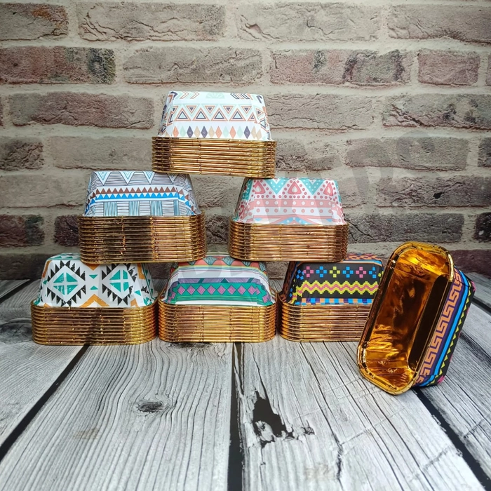 Gold Rectangle cups 10pcs
