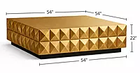 Ajman Brass Foiled Coffee Table