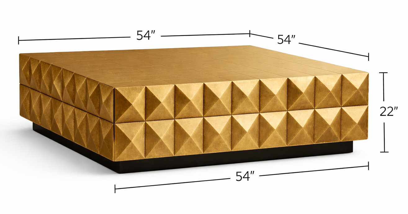 Ajman Brass Foiled Coffee Table