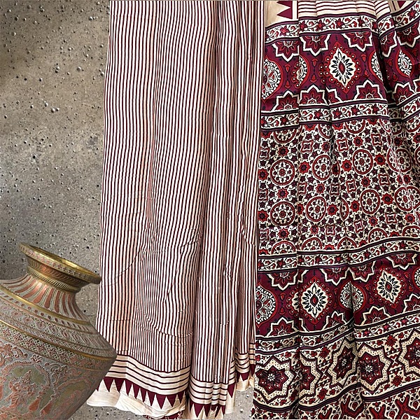 Block Print Modal Silk Saree #9