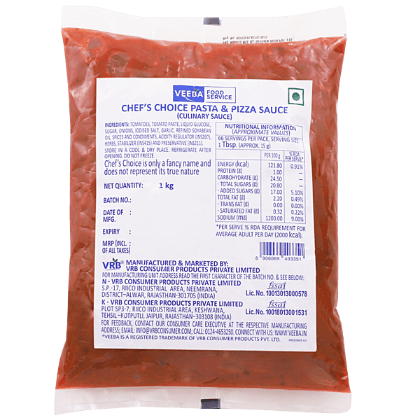 Veeba - Pizza and Pasta Sauce Chef Choice 1 Kg