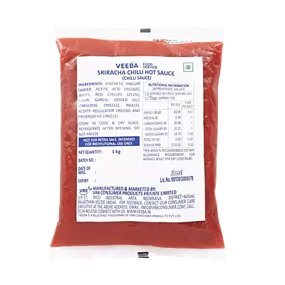 Veeba - Sriracha Chilli Hot Sauce 1 Kg