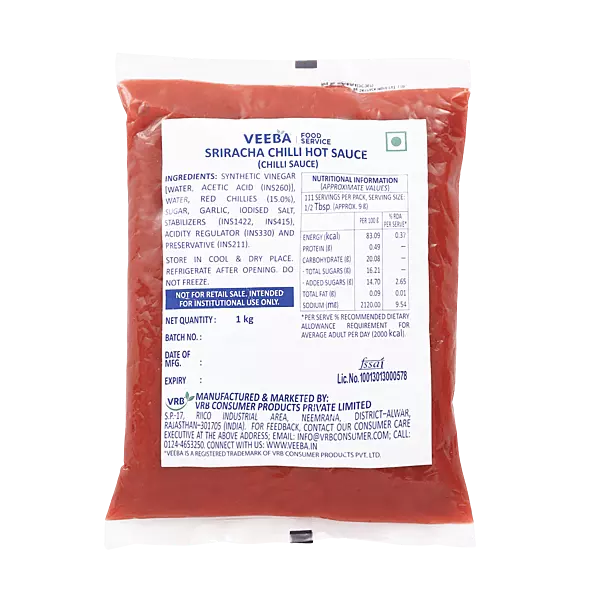 Veeba - Sriracha Chilli Hot Sauce 1 Kg