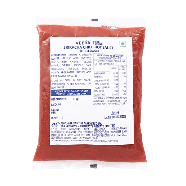 Veeba - Sriracha Chilli Hot Sauce 1 Kg