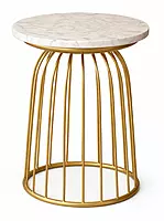 Brom Marble Top Sofa Peg Table