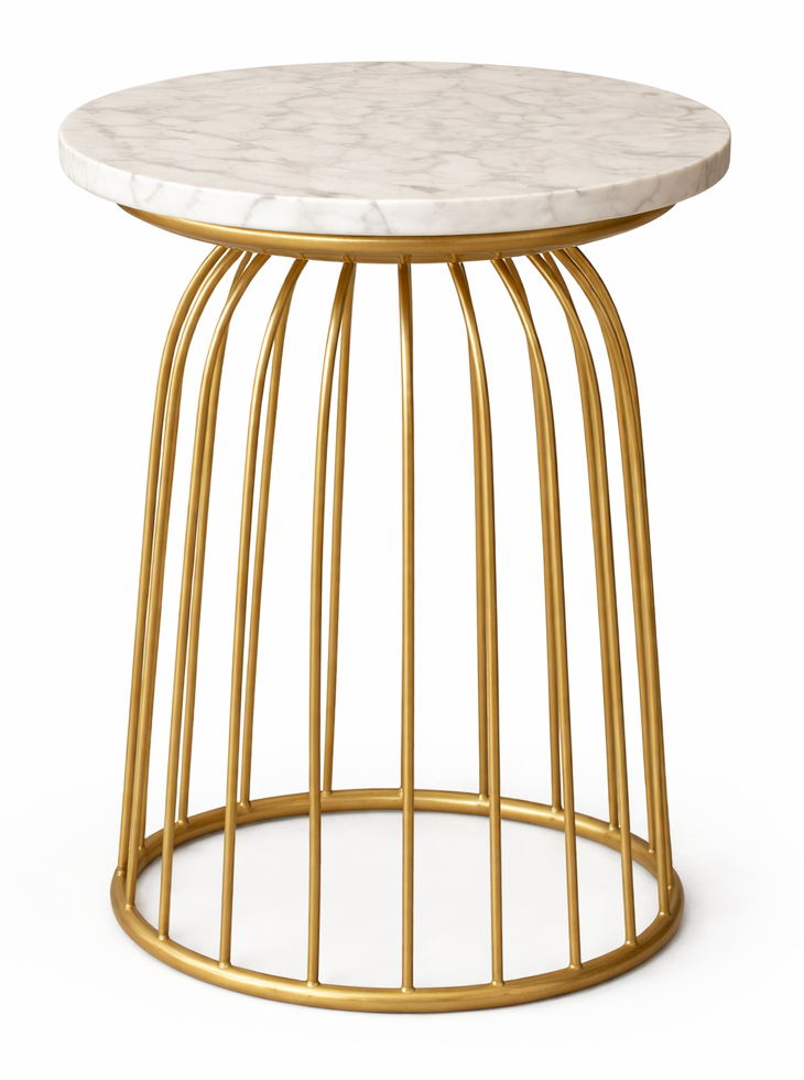 Brom Marble Top Sofa Peg Table