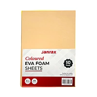Pack of 10 A4 Peach Coloured EVA Foam Sheets