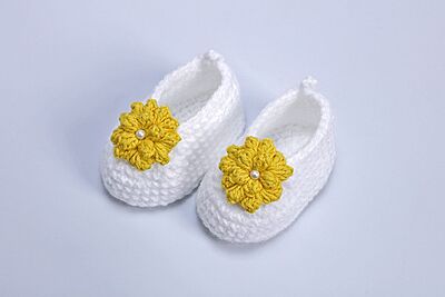 Dahlia Sunshine Baby Booty - White and Yellow