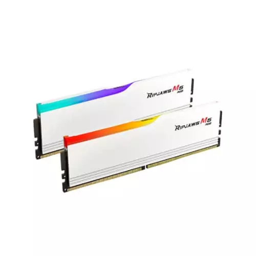 G.Skill Ripjaws M5 RGB White 32GB (16GBx2) DDR5 6000MHz CL36 Desktop RAM – UDIMM | RGB Lighting