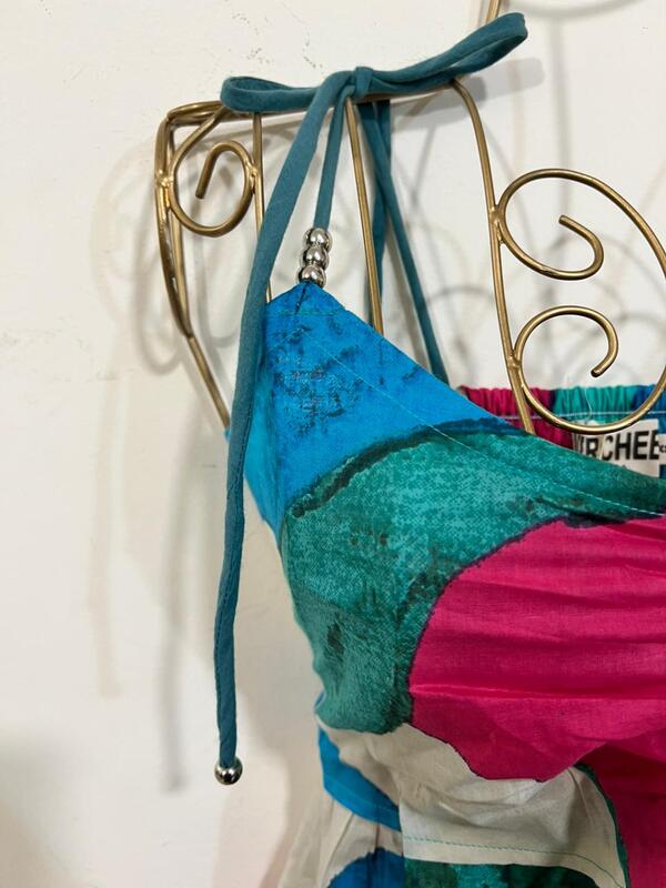 Fiza's Gentle Scrunch Tube Dress - Pink & Blue Hues