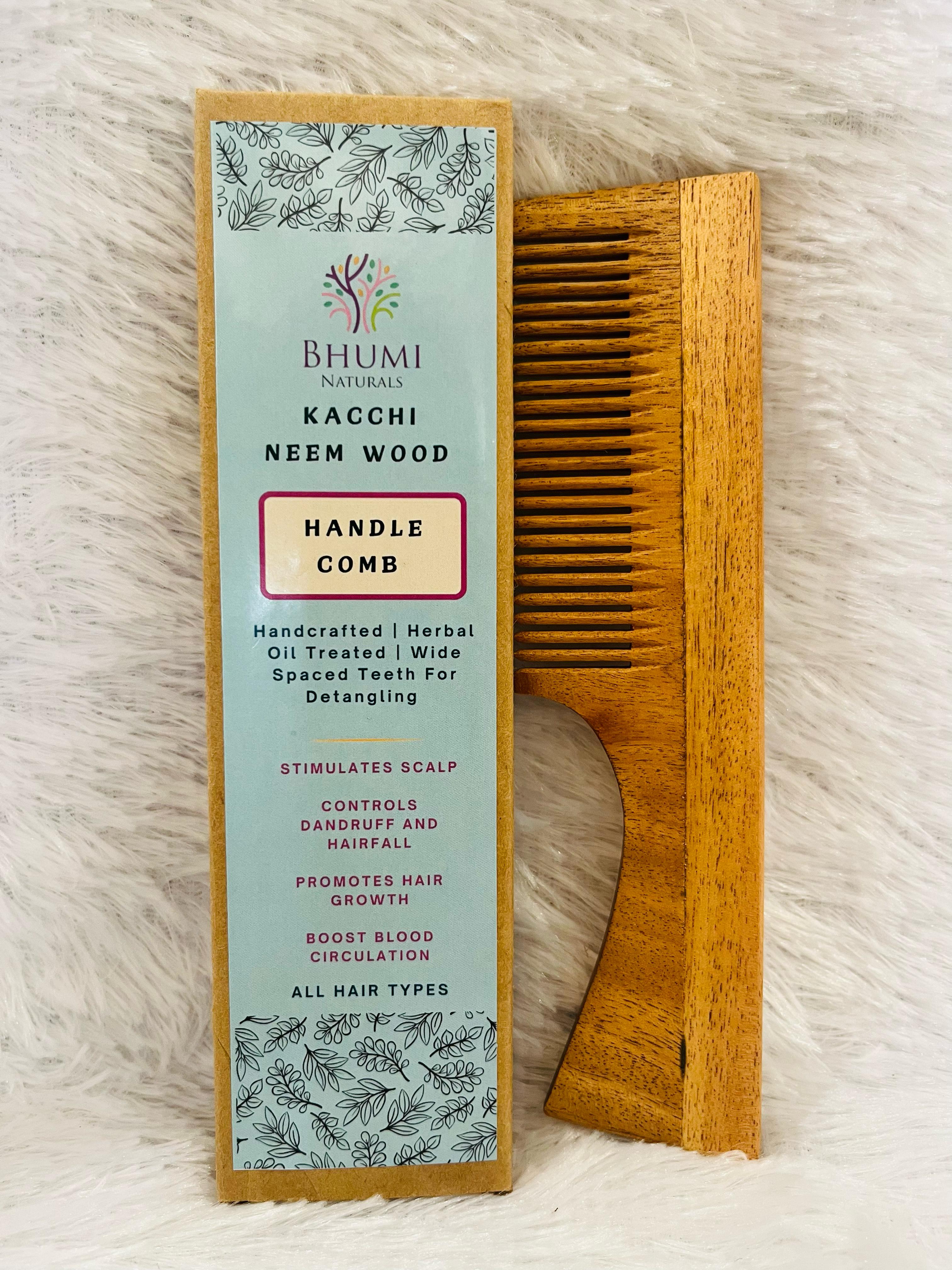 Kacchi Neem Handle Comb - Pack of 1