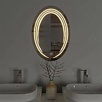 Oval LED Touch Sensor Mirror for Living Room 03 Oval LED Touch Sensor Mirror for Living Room 03
