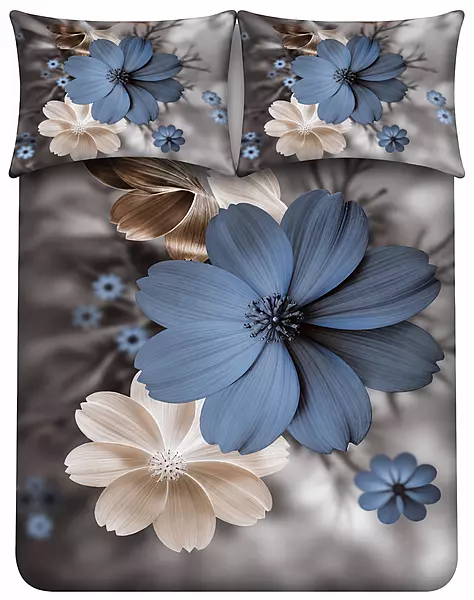 White Rose 7D Digital Print Bedsheet Soft, Stylish & Premium Quality Bed Sheet King-225 x 250 CM)
