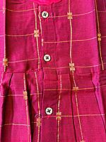 Royal Maroon Butta Silk Baby Frock