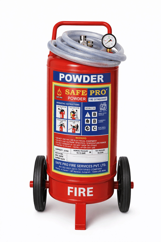 25kg Inside Cartridge Type ABC Trolley Mounted Dry Chemical Powder Type Fire Extinguisher