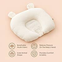 Muslin Bear Baby Pillow - Assorted Designs