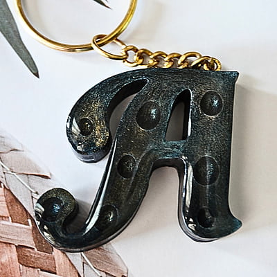 'A' CRUDE OIL EFFECT LETTER KEYCHAIN(LKI00005)