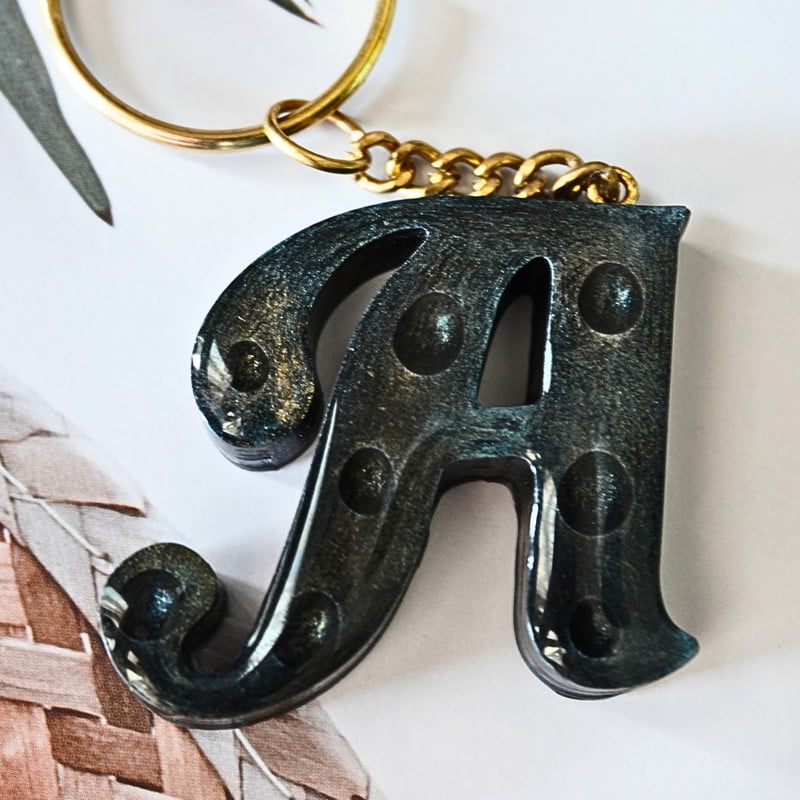'A' CRUDE OIL EFFECT LETTER KEYCHAIN(LKI00005) 'A' CRUDE OIL EFFECT LETTER KEYCHAIN(LKI00005)