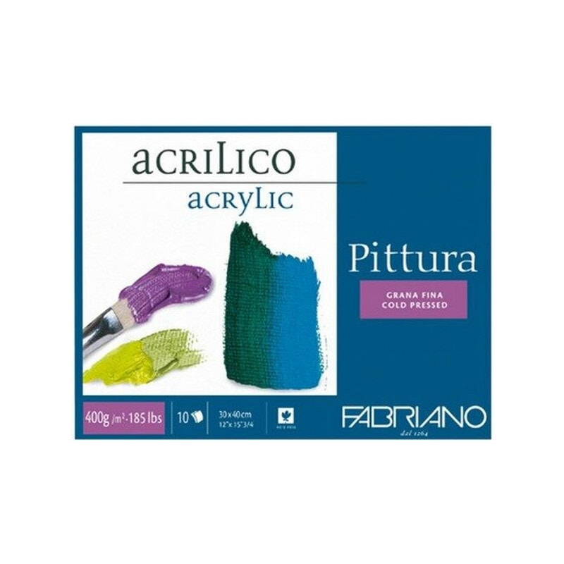 FABRIANO ACRYLIC COLOR PAD 400gsm, 30x40cm FABRIANO ACRYLIC COLOR PAD 400gsm, 30x40cm