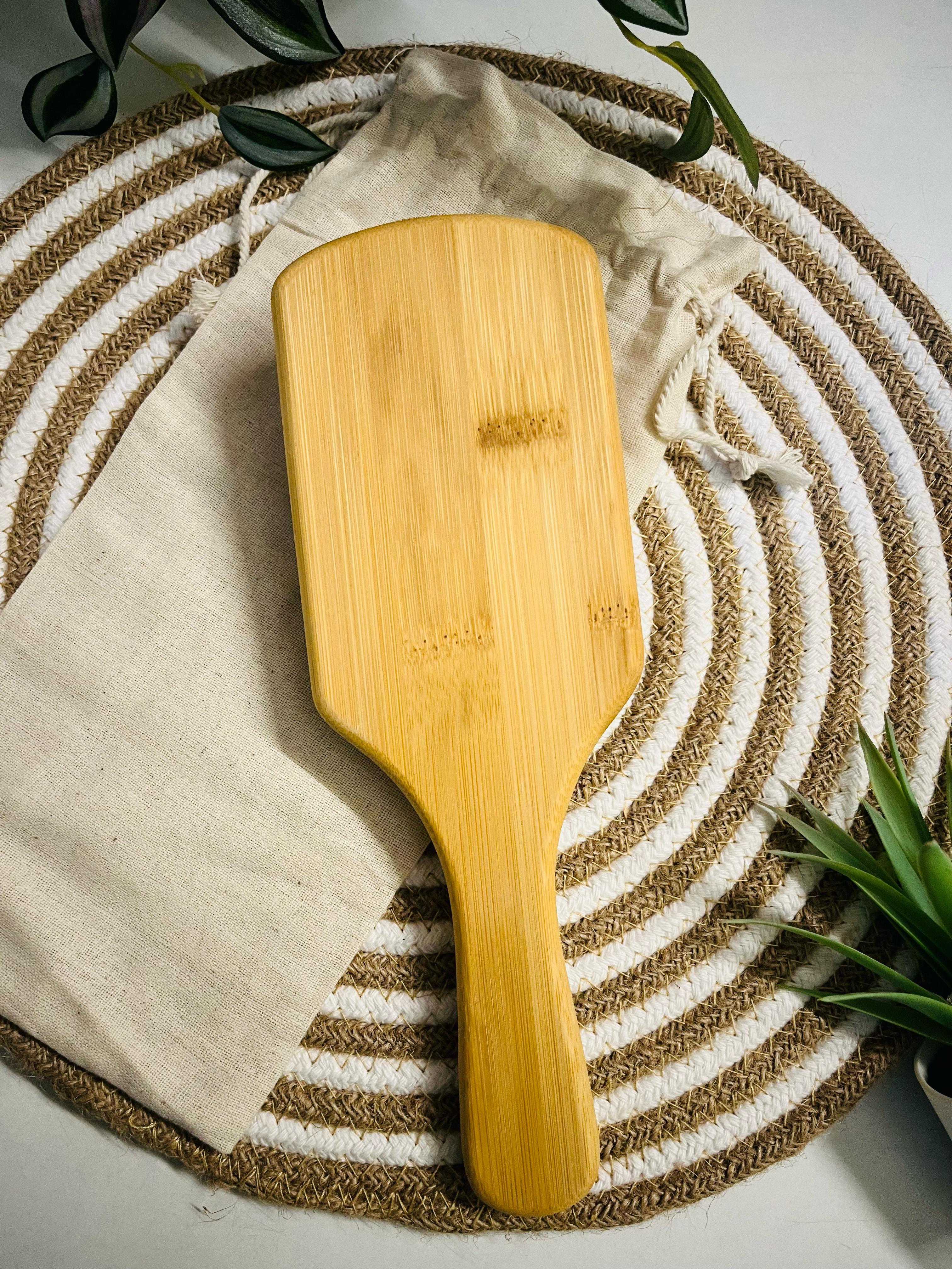 Adult Paddle Brush -With Reusable Cotton Pouch Pack of 1