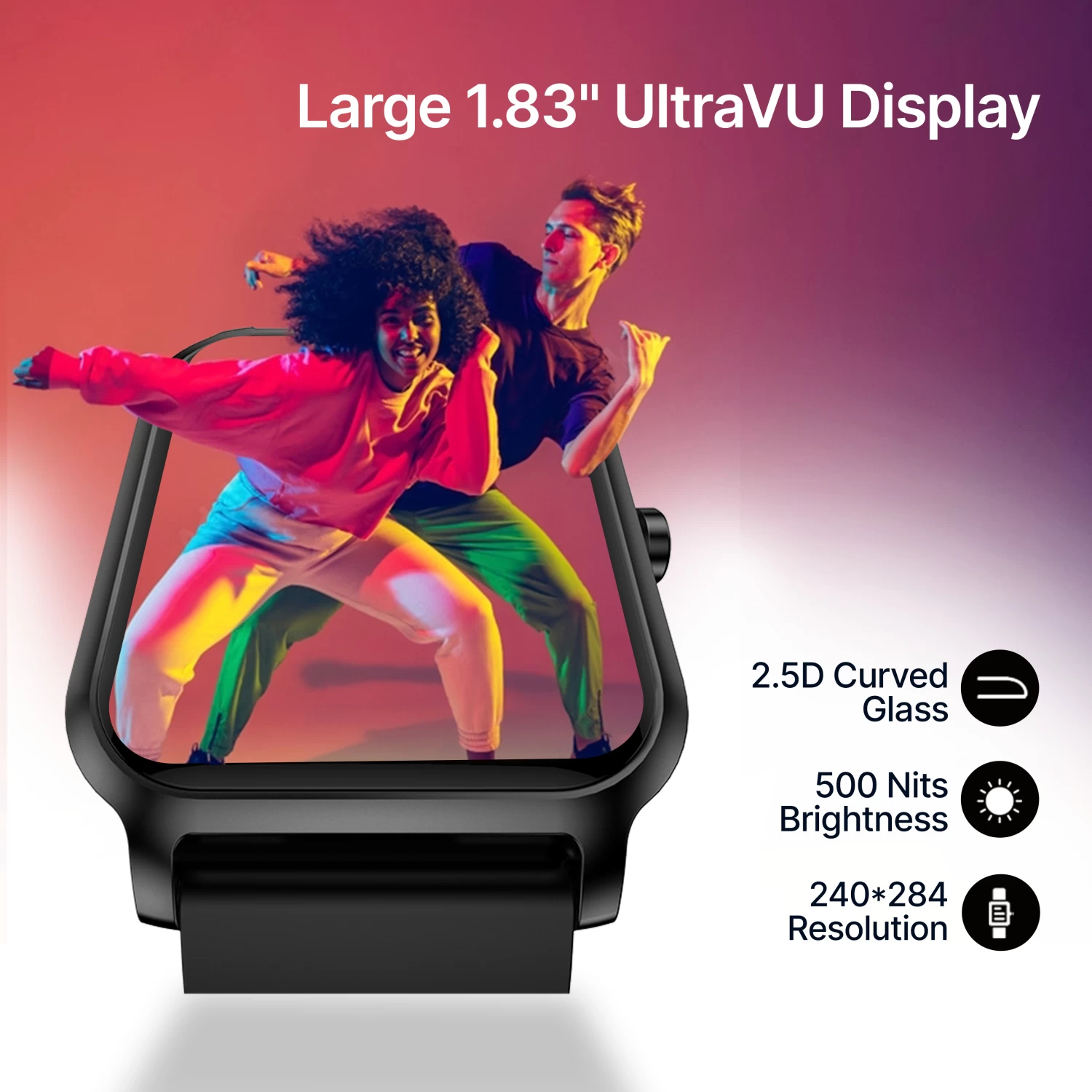 Fastrack Revoltt 1 83 Display BT Calling Fastcharge smart watch