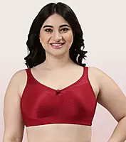 Enamor Hidden X-Frame and Smoothening Full Support Everyday Bra - Jiggle control, Non Padded, Wirefree, Full Coverage - FB12