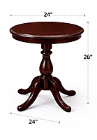 Tetra Spindle Accent Sofa Peg Table