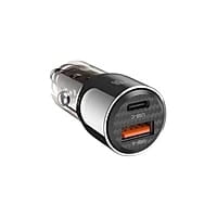 Champion 95W transparent Metallic Car Charger with Dual Port Type C and USB , Fast Charging Compatible with iPhones, Android Smartphones & Tablets (Black) Champion 95W transparent Metallic Car Charger with Dual Port Type C and USB , Fast Charging Compatible with iPhones, Android Smartphones & Tablets (Black)