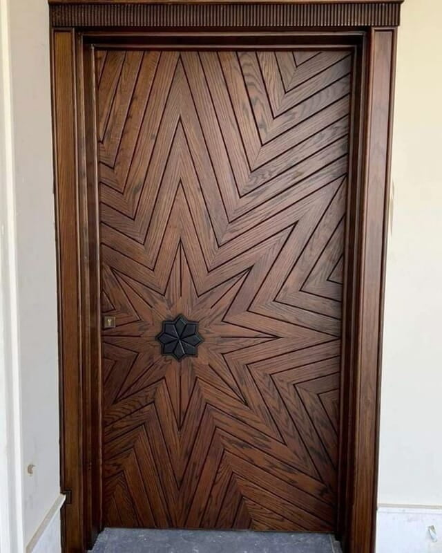 Elegant Starburst 3D HDHMR Door with Deco Paint