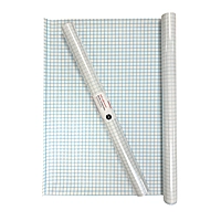 Janrax 50cm x 3m Clear Glossy CPP 0.06mm Thick Self-Adhesive Book Cover Roll