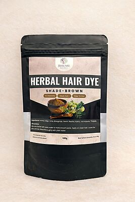 Herbal Hair Dye (Natural Brown) – Nourishing, Plant-Based Color